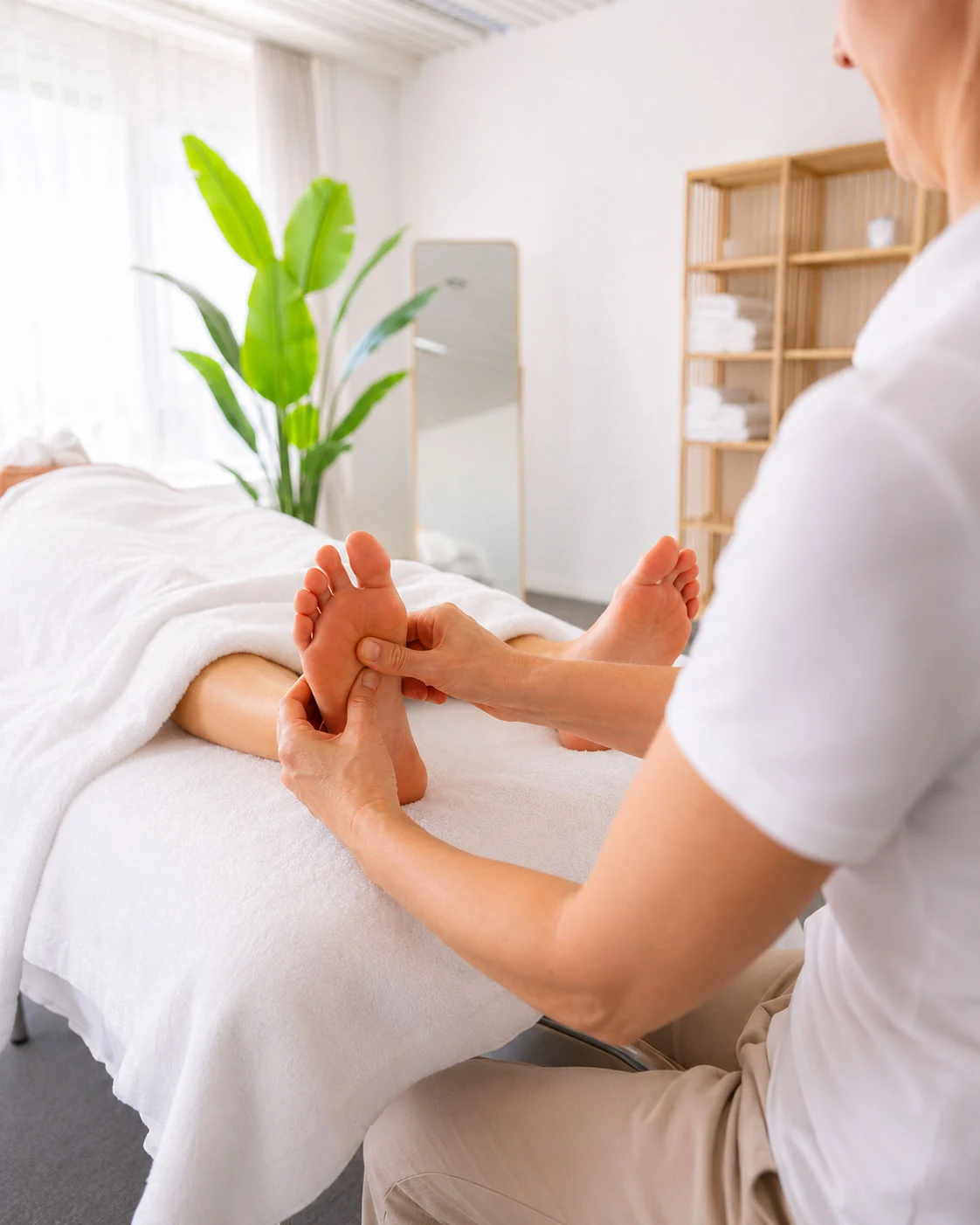 Fussreflexzonenmassage im Massage Zentrum Altstetten, Quartier Brunaupark